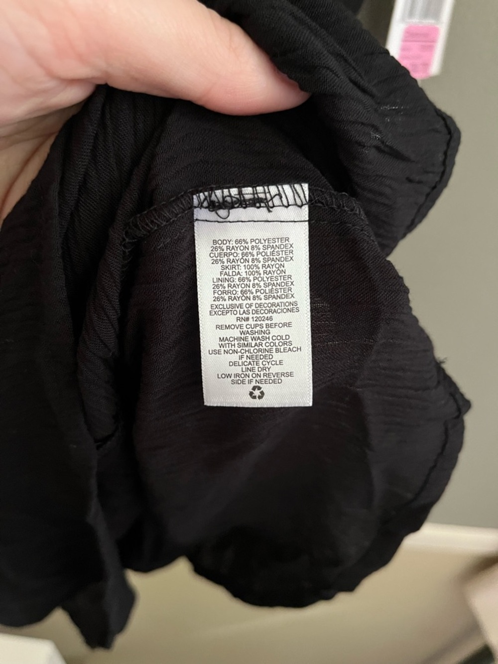 NWT Tank Romper Dress Removable Bra Cup Inserts Black Tiered Tank Mini Dress - Picture 7 of 10